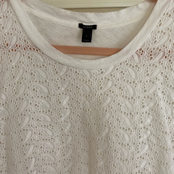 Women’s J. Crew Lace Front Tee - Picture 2 of 7